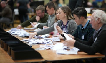 Votes are counted in the Blackpool byelection.