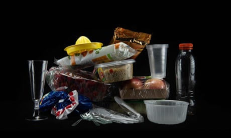 FILES-US-HEALTH-PLASTIC-PHTHALATES<br>(FILES) In this file photo taken on August 12, 2018 this illustration shows plastic containers, cutlery and plastic wrapped food packaging taken in a studio in Paris. - Daily exposure to phthalates, a group of chemicals used in everything from plastic containers to makeup, may lead to approximately 100,000 deaths in older Americans annually, a study from New York University warned October 12, 2021. (Photo by Olivier MORIN / AFP) (Photo by OLIVIER MORIN/AFP via Getty Images)