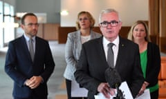 Crossbenchers (from left): Adam Bandt, Zali Steggall, Andrew Wilkie and Rebekha Sharkie