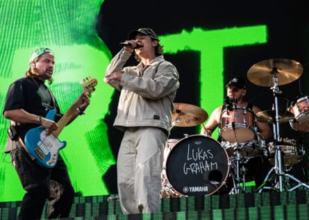 The band on stage