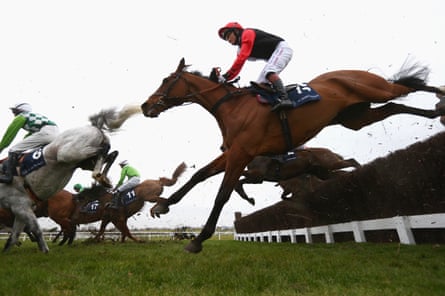 Pendleton rides Pacha Du Polder in the Foxhunter Chase at Cheltenham racecourse in 2016.