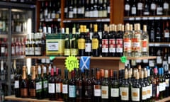 Wine for sale in a Scottish shop