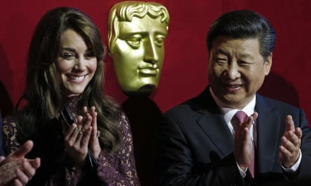 Xi and the Duchess of Cambridge attend a Bafta presentation at Lancaster House in London.
