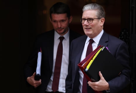 Keir Starmer leaving No 10 ahead of PMQs.