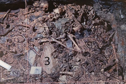 Bones and human remains found at the bottom of a well