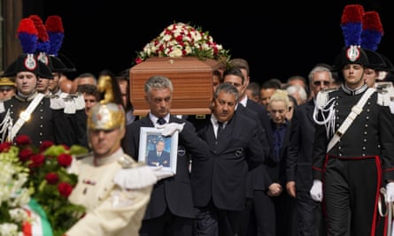 Silvio Berlusconi's state funeral was held in Milan in June.