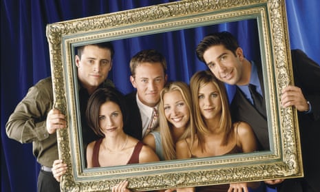 Matt Le Blanc, Courteney Cox, Matthew Perry, Lisa Kudrow, Jennifer Aniston and David Schwimmer in Friends.