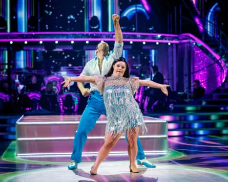 Ellie Goldstein and Vito Coppola during their appearance on the live show of Saturday's Strictly Come Dancing show on BBC1.