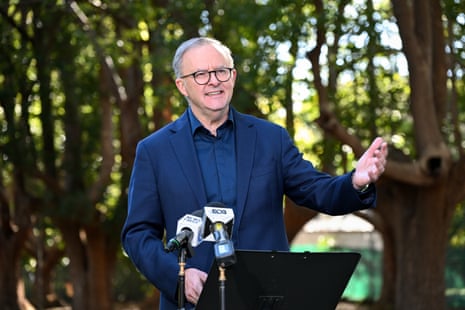 Australian prime minister Anthony Albanese speaks to media during a press conference in Sydney