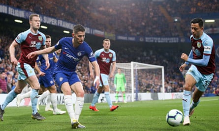 Jorginho, in action during Chelsea’s recent draw with Burnley, has come under criticism but he has been a key member of a team that has done well on multiple fronts.