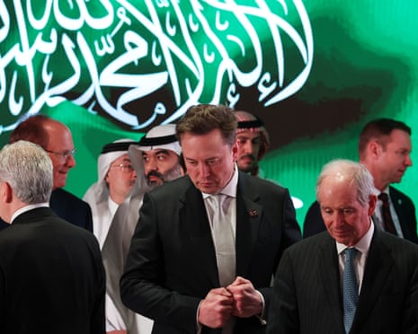 Elon Musk, then senior adviser to Donald Trump, in Saudi Arabia in May.