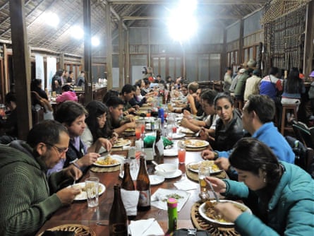 Mealtime at Chalalan Ecolodge, Bolivia