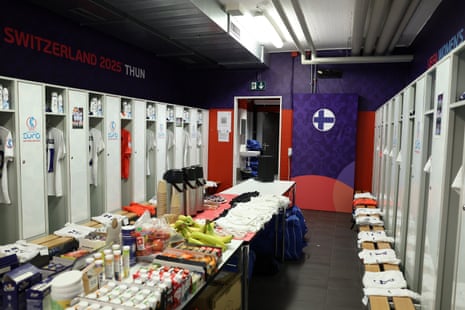 A peek inside the Finland dressing-room ahead of kick-off.