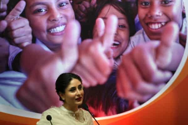 Kareena Kapoor lors du lancement de l'Unicef