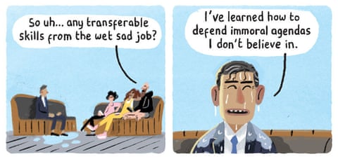 Rishi cartoon by Stephen Collins, panel 4