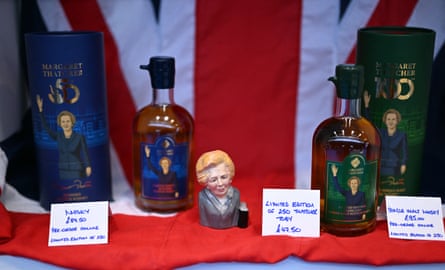 limited edition Scotch whisky and a Margaret Thatcher-themed Toby jug on sale at the party conference.