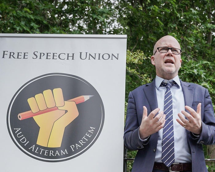 Image accompanying the story: Free Speech Union hit by internal allegations of racism and sexually inappropriate remarks