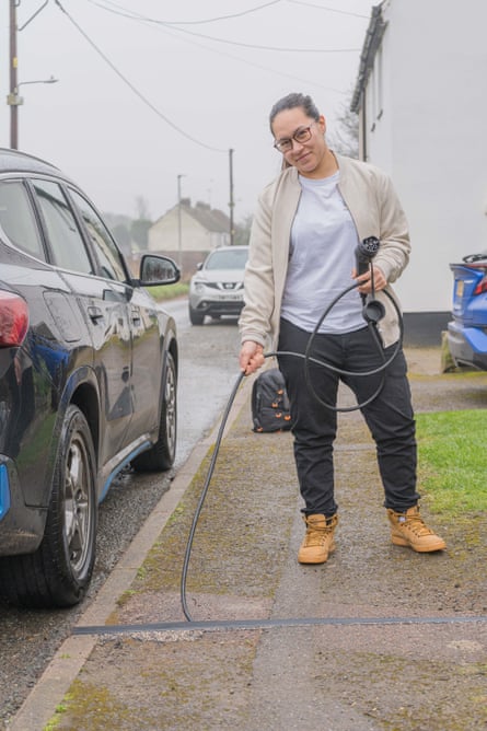 A Kerbo Charge customer in Luton with her charge gully installed outside her house.