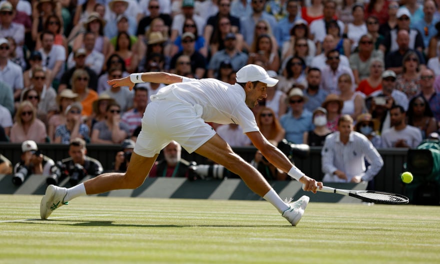 Novak Djokovic played his way into a winning position in the Wimbledon final after a strong start from Nick Kyrgios.