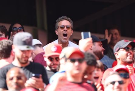 Ryan Reynolds, actor and co-owner of Wrexham, in the crowd for Canada v Bosnia and Herzegovina at Toronto Stadium