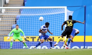 Joel Valencia fires in Brentford’s third.