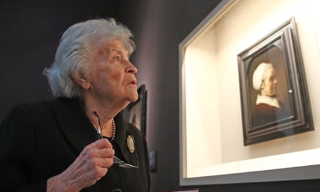 Irina Antonova at an exhibition on the age of Rembrandt and Vermeer at the Pushkin Museum in 2018.