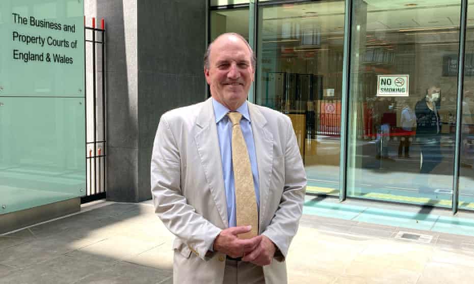 Simon Hughes outside the high court in London