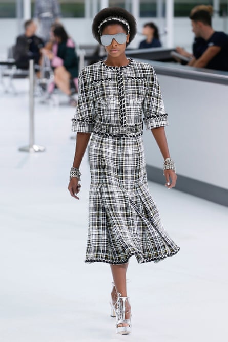 Chanel Black, Pattern Print Tweed Casual Style Hobo
