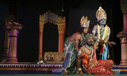 A performance of the Ramayana at a theatre in Bangalore, 2015.