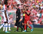 Mohamed Salah limps off injured in Liverpool’s win against Crystal Palace