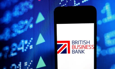 British Business Bank logo displayed on smartphone