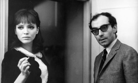 Anna Karina and Jean-Luc Godard filming Alphaville, 1965.