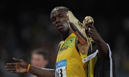 Usain Bolt after competing