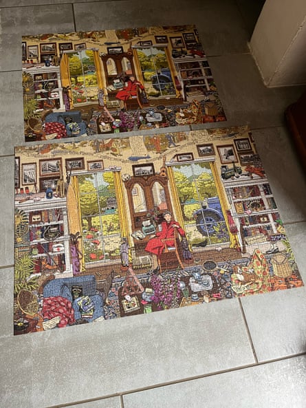 A completed 1000-piece Agatha Christie puzzle.