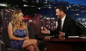 Stormy Daniels on Kimmel in January this year. She told him: âThat does not look like my signature, does it?â