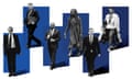 Composite graphic showing all six candidates striding purposefully.