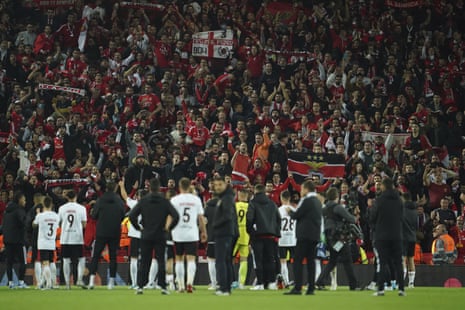 Benfica fans cheers their players.