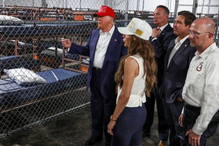 Trump and Kristi Noem at Florida’s ‘Alligator Alcatraz.’
