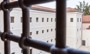 Looking through prison bars at Gallerie delle Prigioni