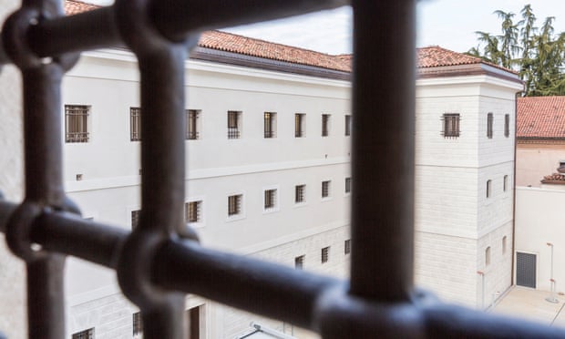 Looking through prison bars at Gallerie delle Prigioni