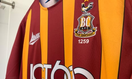 The shirt Bradford winger Sean Scannell will wear next season, containing the number 1259 - which represents where he stands in the club’s history of players