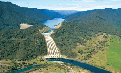Aerial view of the Snowy Hydro project's Tumut 3 power station.