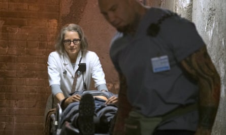 Foster in Hotel Artemis, in which she has been aged to look at least 20 years older.