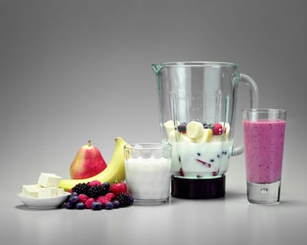 Berry smoothie with tofu.