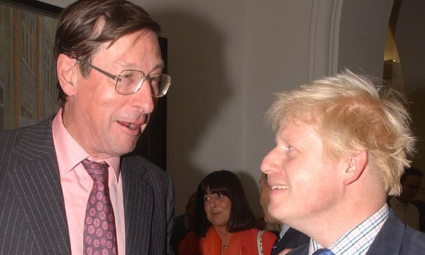 Boris Johnson with Max Hastings in 2002.  Photograph: Nigel Howard/ANL/Rex Features.