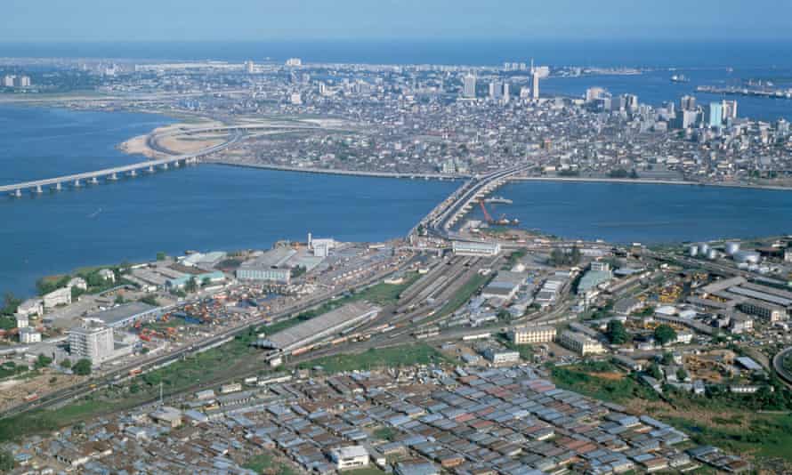 The Lagos skyline. Advertisements for fast loan companies have popped up in the city and elsewhere in Nigeria.