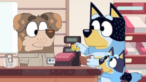 Postie, Bandit and Bluey.