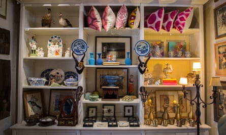 Homewares, including cushions and photo frames on display in Chandler House studio-shop gallery, Cape Town.