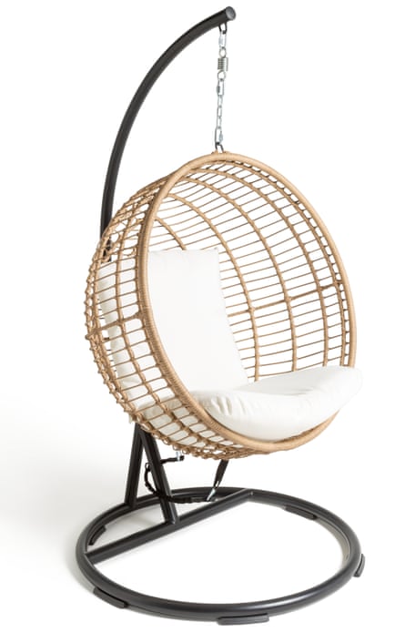 Habitat’s Dove rattan-effect hanging egg chair.