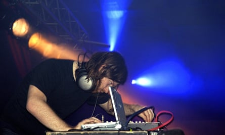 Aphex Twin performs in 2004.